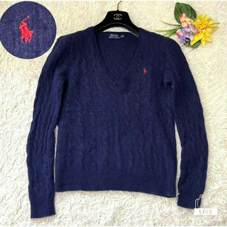 ポロラルフローレン ネイビー ニット/セーター(レディース)の通販 500 ポロラルフローレン ネイビー ニット/セーター(レディース)の通販 500
