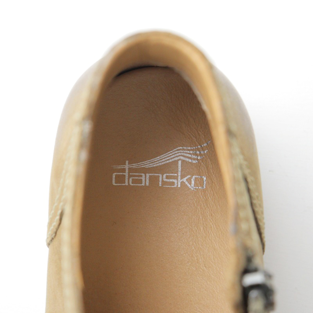 ダンスコ dansko BARBARA ショートブーツ 38/ベージュ サイドジップ レザー シューズ 24～24.5cm【2400013868457】 レディースの靴/シューズ(ブーツ)の商品写真