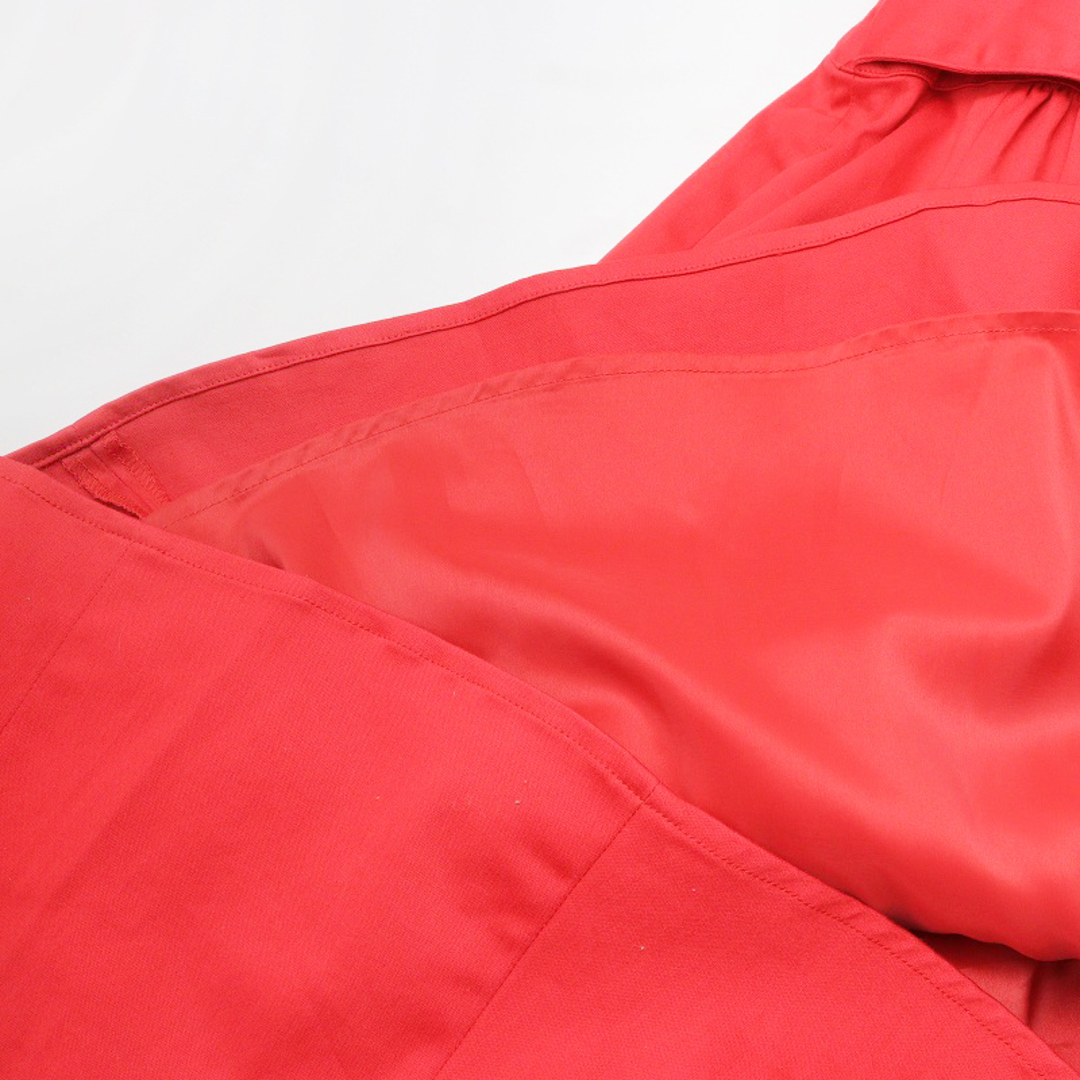 ef-de(エフデ)の大きいサイズ エフデ ef-de コットン ベルテッドスカート 15/レッド ボトムス【2400013871655】 レディースのスカート(ひざ丈スカート)の商品写真