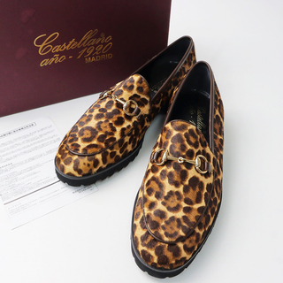 スピックアンドスパン(Spick & Span)の未使用 スピックアンドスパン Spick&Span CASTELLANO カステラーノ leopard roafer レオパードローファー 38/ブラウン【2400013856461】(ローファー/革靴)