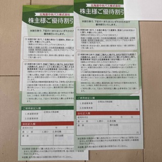 北海道中央バス　乗車運賃半額割引券　匿名配送