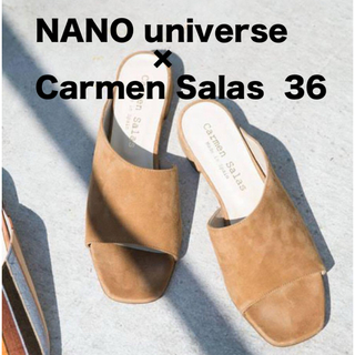 ナノユニバース(nano・universe)の【新品未使用】Carmen Salas フラットサンダル　ベージュ　36 (サンダル)