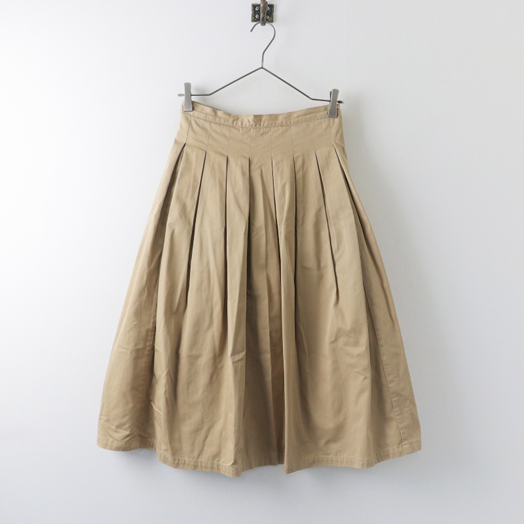 グランマママドーター GRANDMA MAMA DAUGHTER タックロングスカート /ベージュ ボトムス フレア【2400013865715】 レディースのスカート(ロングスカート)の商品写真