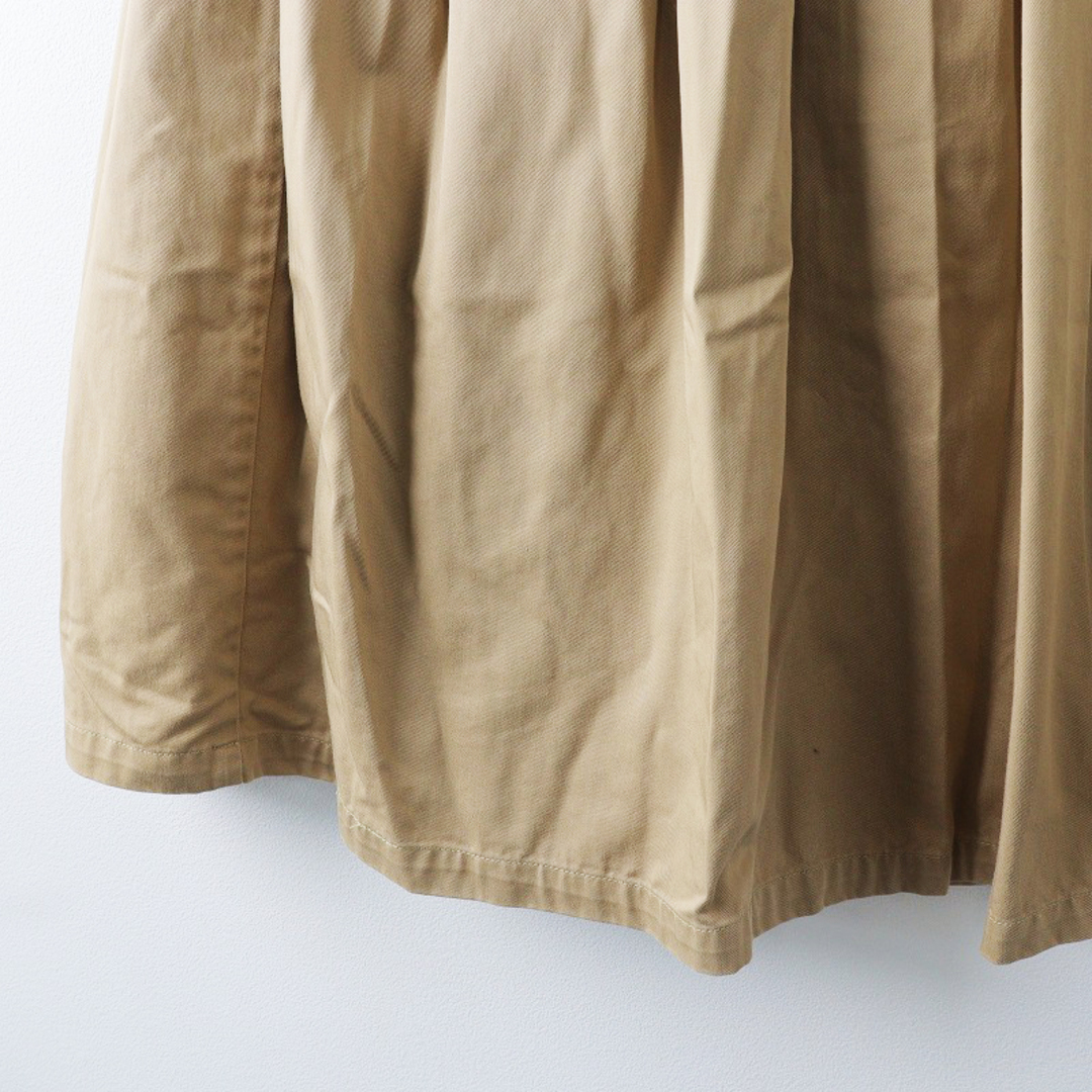 グランマママドーター GRANDMA MAMA DAUGHTER タックロングスカート /ベージュ ボトムス フレア【2400013865715】 レディースのスカート(ロングスカート)の商品写真