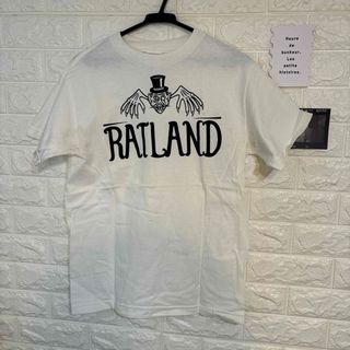 RATLAND 白　Tシャツ　ロック　バイク