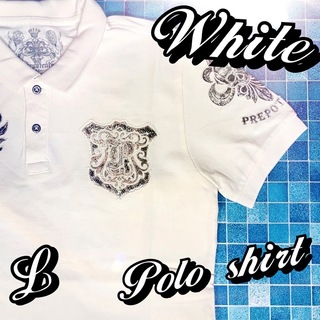 PREPOTENTE 3 ポロシャツ ホワイト Lサイズ(ポロシャツ)
