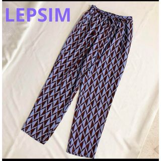 LEPSIM - 美品 LEPSIM レプシィム プリント パンツ フリーサイズ パープル ゴム