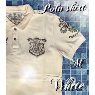 PREPOTENTE ポロシャツ ホワイト Mサイズ(ポロシャツ)
