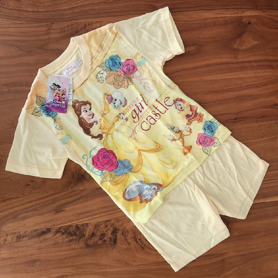 Disney(ディズニー)の新品　110cm　ディズニープリンセス　ベル　半袖パジャマ キッズ/ベビー/マタニティのキッズ服女の子用(90cm~)(パジャマ)の商品写真
