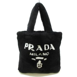 PRADA - PRADA(プラダ) トートバッグ レディース テリー 1BG447 黒 ロゴ ムートン