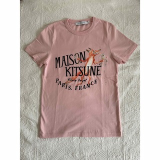 メゾンキツネ(MAISON KITSUNE')の【新品•未使用品】メゾンキツネ  Tシャツ ピンク XS(Tシャツ(半袖/袖なし))