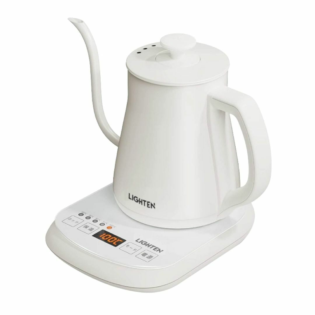 【色: ホワイト】【アドアプス 】電気ケトル コーヒーケトル 0.8L 1000