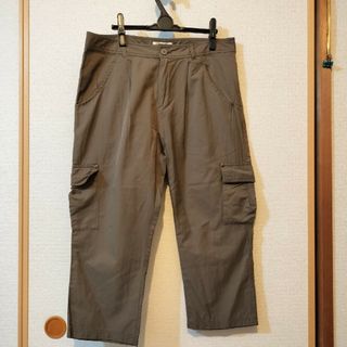 カーゴパンツ　7分丈　ウエスト76　茶色　濃いベージュ(ワークパンツ/カーゴパンツ)