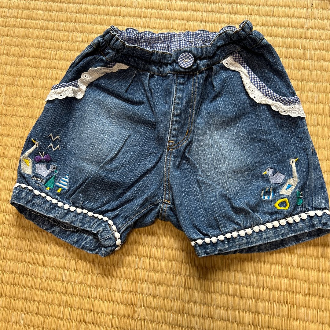 Petit jam(プチジャム)のデニムパンツ　100㌢ キッズ/ベビー/マタニティのキッズ服女の子用(90cm~)(パンツ/スパッツ)の商品写真