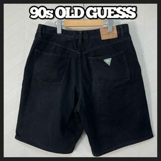 GUESS - 希少 90s GUESS ブラックデニム ショートパンツ バギー 極太 Y2K