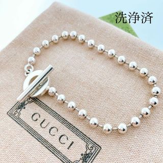 Gucci - 【洗浄済】グッチ GUCCI 925 ブレスレット シルバー メンズ Y318