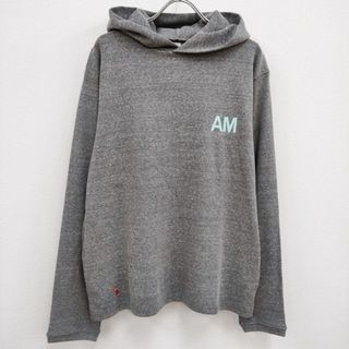 grown in the sun 新品 hooded LS Tee AM/7 定価18700円 サイズL プルオーバー パーカー グレー メンズ グローンインザサン【中古】4-0506M♪(パーカー)