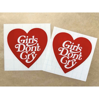Girls don't Cry ガールズドントクライ ステッカー◆赤◆2枚◆