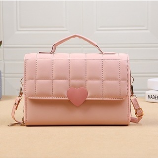 【値下げ】ショルダーバッグ ハンドバッグ 2WAY ハート ピンク 携帯 財布 (ハンドバッグ)