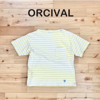 オーシバル(ORCIVAL)の美品　ORCIVAL  バスクシャツ  ボーダー  イエロー　半袖 (カットソー(半袖/袖なし))