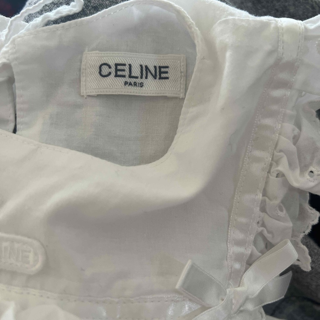 celine(セリーヌ)の超美品CELINEエプロンドレス80 キッズ/ベビー/マタニティのキッズ服女の子用(90cm~)(ブラウス)の商品写真