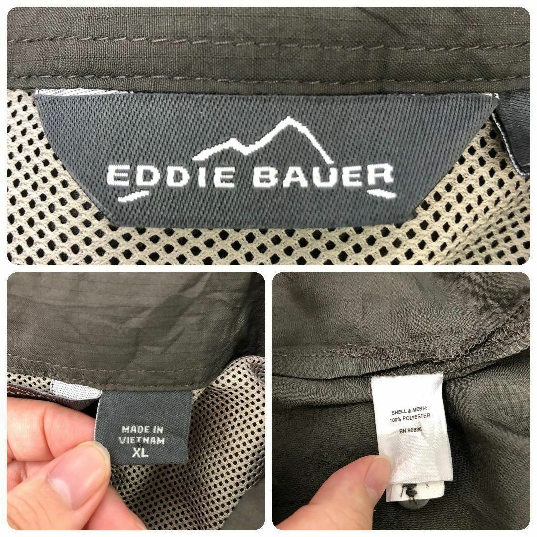 Eddie Bauer(エディーバウアー)の【k4757】USA古着エディーバウアー刺繍ロゴテック系Y2K半袖ビッグシャツ メンズのトップス(シャツ)の商品写真