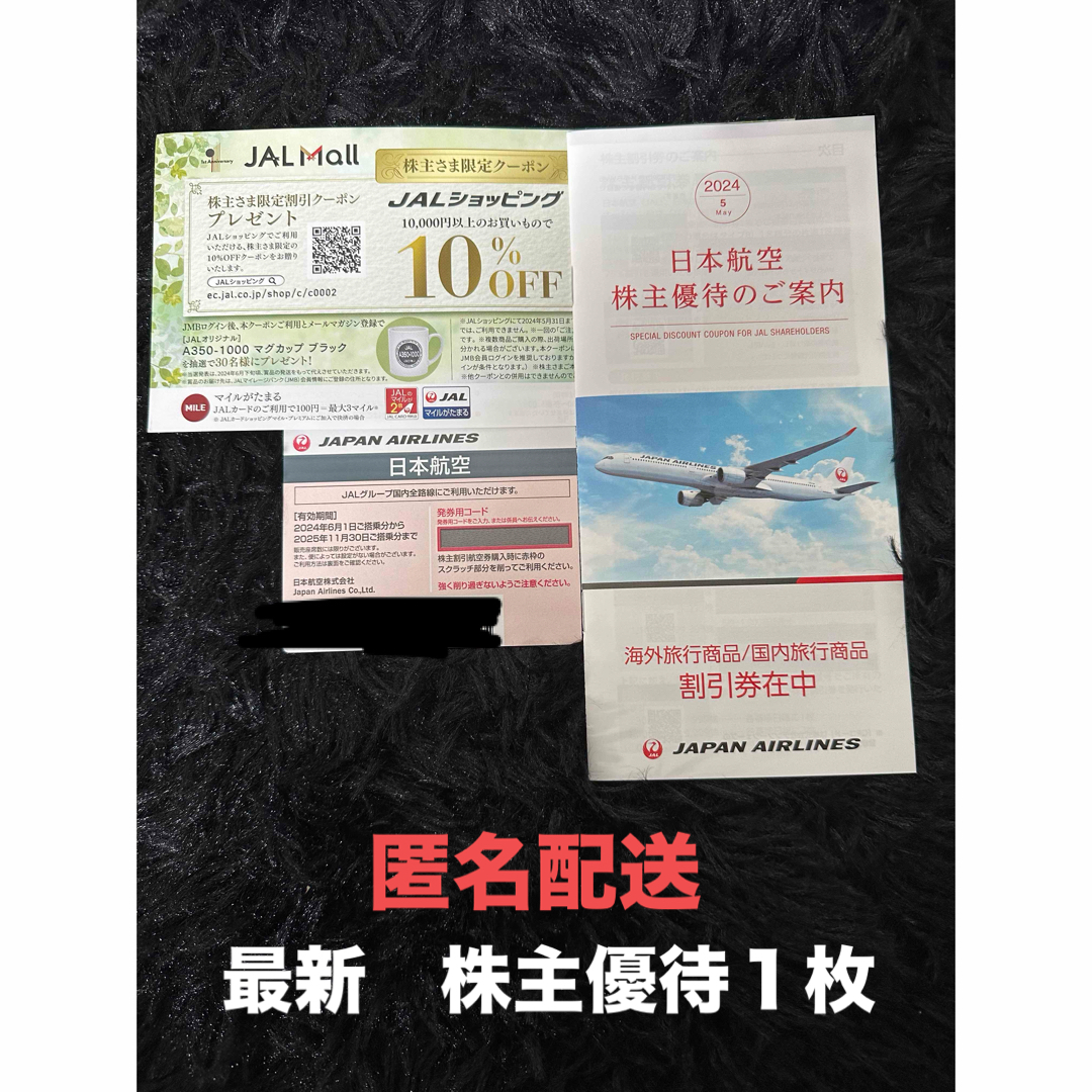 JAL(日本航空)(ジャル(ニホンコウクウ))のJAL 株主優待　日本航空　株主割引券 チケットの乗車券/交通券(航空券)の商品写真