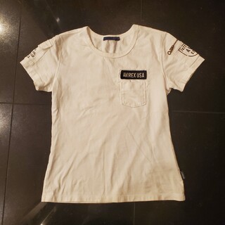 アヴィレックス(AVIREX)のAVIREX　アビレックス　ファティーグ　Tシャツ　ホワイト　S(Tシャツ(半袖/袖なし))