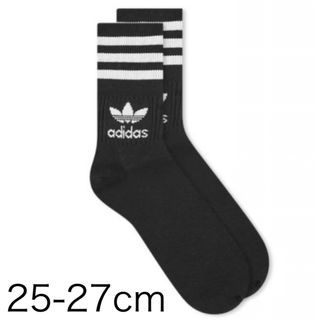 Originals（adidas） - 新品　アディダス　25-27cm ソリッド　ミッドクルーソックス　黒1足セット