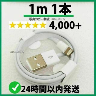 1本 1m iPhone 充電器ライトニングケーブル純正工場取り寄せ品 B(バッテリー/充電器)