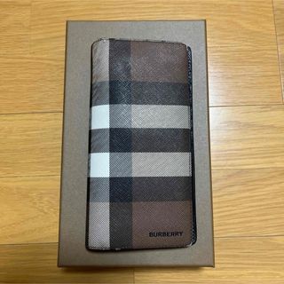 バーバリー(BURBERRY)のBURBERRY バーバリー チェック 長財布 小銭入有 現行品 メンズ(長財布)