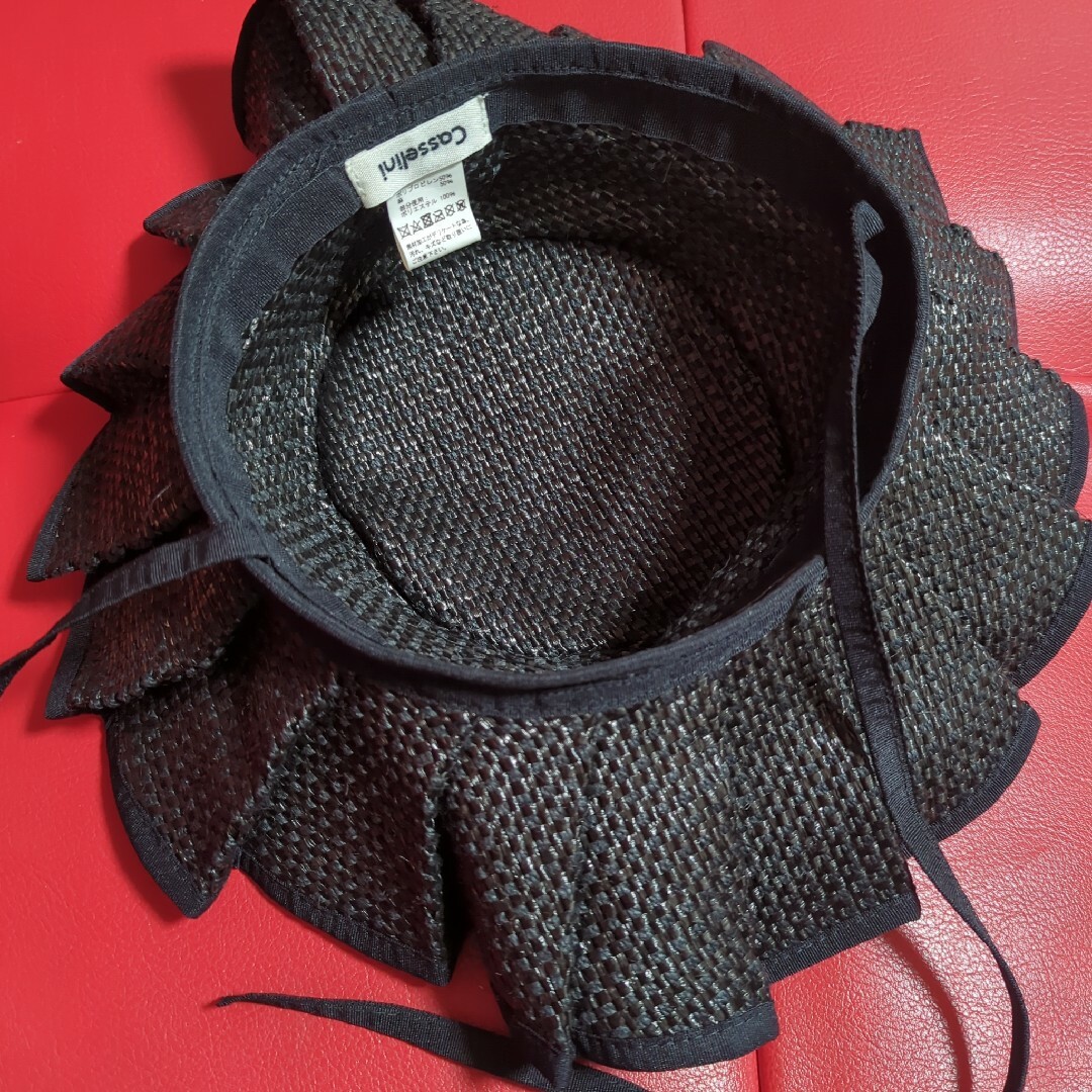 キャセリーニ プリーツハット レディースの帽子(麦わら帽子/ストローハット)の商品写真