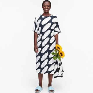 マリメッコ(marimekko)の【未使用】マリメッコ Raikas Linssi ワンピース XS(ひざ丈ワンピース)