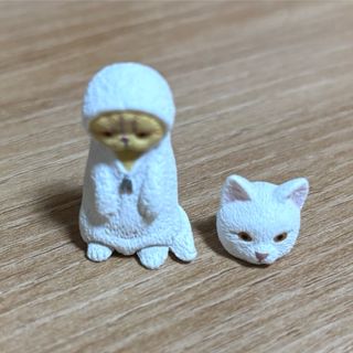 ミニチュア　かぶりもの猫　フィギュア(その他)