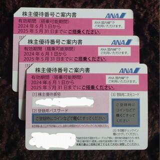 ANA(全日本空輸) - 全日空ANA　株主優待券【３枚】