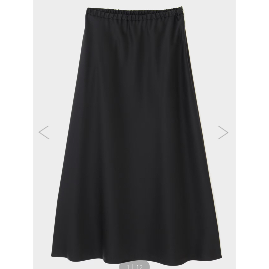 ADORE(アドーア)のルフィル  クラシックサテンスカート　黒　LE PHIL レディースのスカート(ロングスカート)の商品写真