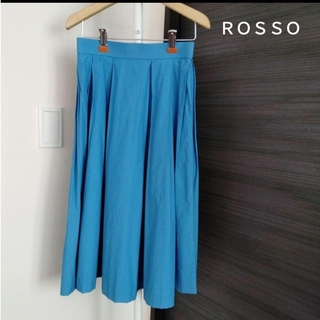 ロッソ☆綺麗なブルーのミモレ丈スカート