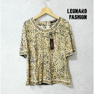 LEONARD - 極美品 LEONARD FASHION レーパード柄 半袖 カットソー Tシャツ