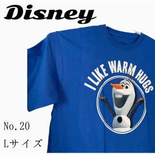 ディズニー(Disney)の【新品】アナと雪の女王オラフ　ディズニーTシャツ　メンズL No.20(Tシャツ/カットソー(半袖/袖なし))