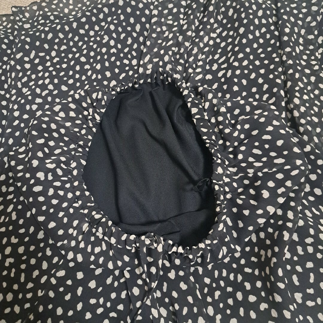 INED(イネド)のお値下げイネドドットロングフレアスカート大きいサイズ レディースのスカート(ロングスカート)の商品写真