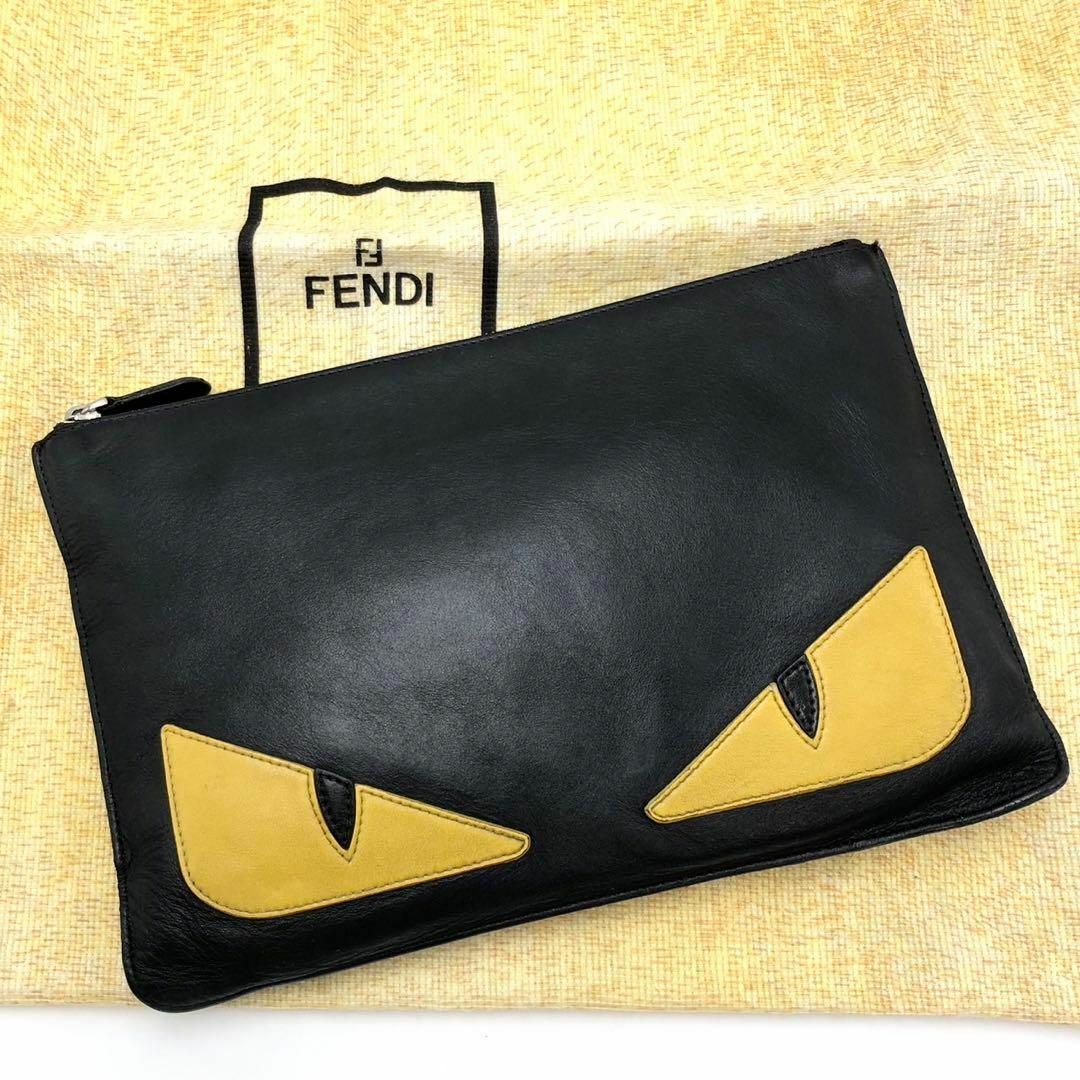 FENDI(フェンディ)の【レア品】FENDI フェンディ クラッチバッグ モンスター バグズアイ メンズのバッグ(セカンドバッグ/クラッチバッグ)の商品写真