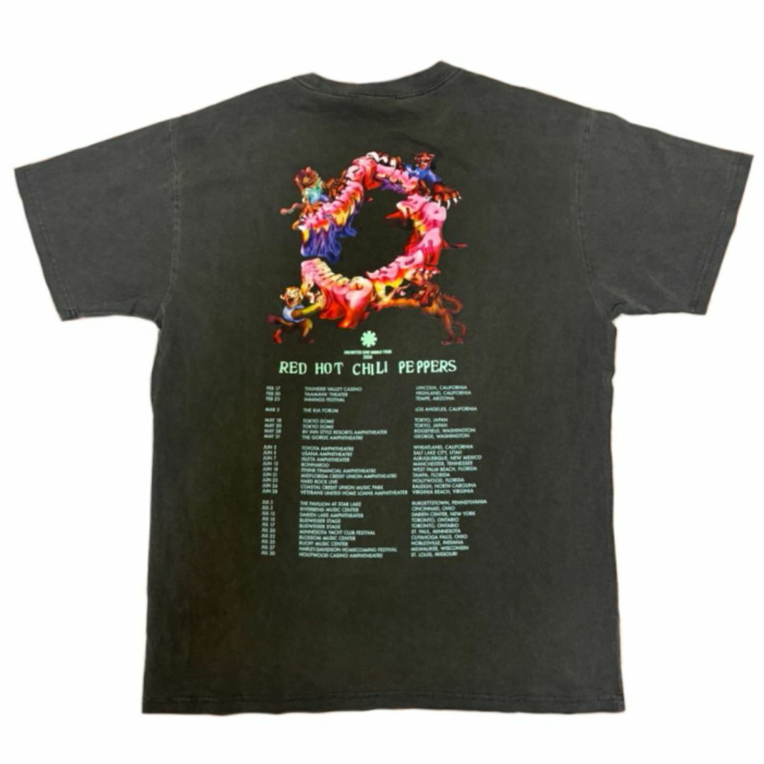 2024 RED HOT CHILIPEPPERS The Unlimited Love Tour Tie Dye Logo Black-Tシャツ L メンズのトップス(Tシャツ/カットソー(半袖/袖なし))の商品写真