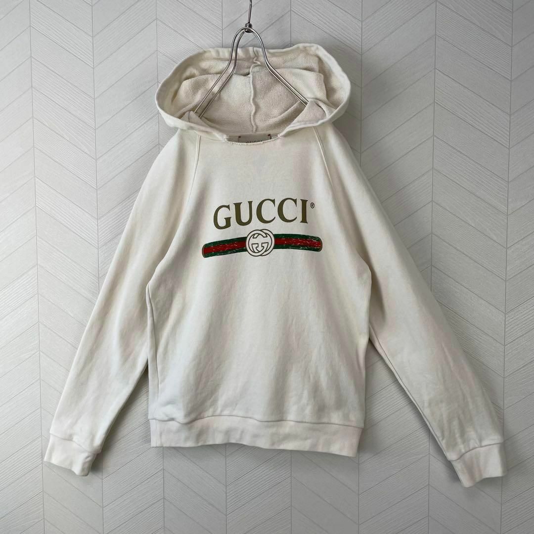 Gucci(グッチ)の美品 GUCCI パーカー ヴィンテージロゴ スウェット キッズ チルドレンズ キッズ/ベビー/マタニティのキッズ服女の子用(90cm~)(Tシャツ/カットソー)の商品写真