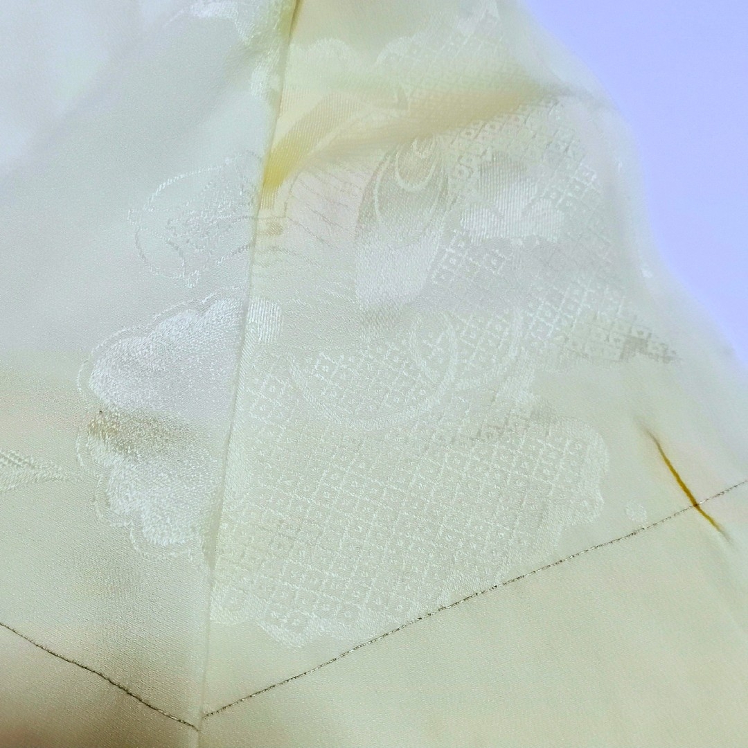【アンティーク・珍品】大人用正絹しごき帯/レモンイエロー・黄 レディースの水着/浴衣(和装小物)の商品写真