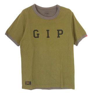 W)taps - WTAPS ダブルタップス Ｔシャツ 142ATDT-CSM01S GIP-STORE 限定 RINGER SS TEE GIP ロゴ 半袖 Tシャツ グリーン系 1【中古】