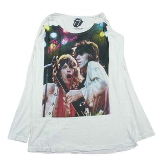 HYSTERIC GLAMOUR - HYSTERIC GLAMOUR ヒステリックグラマー 0534CL01 ローリングストーンズ Uネック 長袖 ロングスリーブ プリント Tシャツ ホワイト系 F【中古】