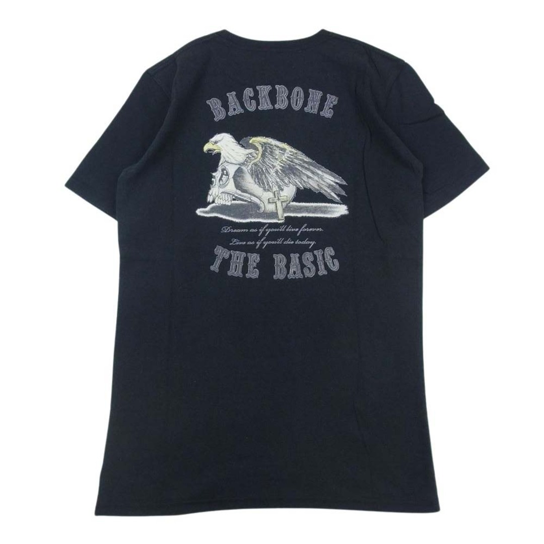 BACKBONE(バックボーン)のBACKBONE バックボーン BB11S-C40 THE BASIS ザベイシス ファイヤー ロゴ プリント 半袖 Tシャツ ブラック系 M【中古】 メンズのトップス(シャツ)の商品写真