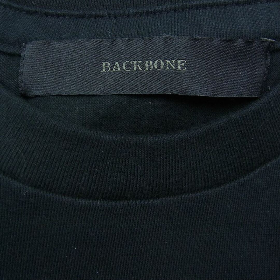 BACKBONE(バックボーン)のBACKBONE バックボーン BB12W-C24 ロゴ刺繍 ポケット バックプリント 半袖 Tシャツ ブラック系 M【中古】 メンズのトップス(シャツ)の商品写真