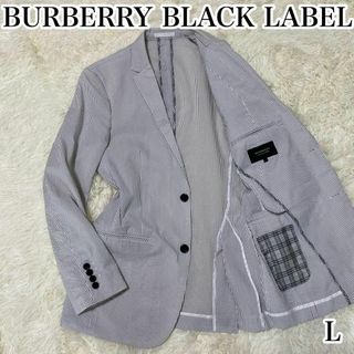 バーバリーブラックレーベル(BURBERRY BLACK LABEL)の【春夏定番】バーバリーブラックレーベル　テーラードジャケット　シアサッカー　L(テーラードジャケット)