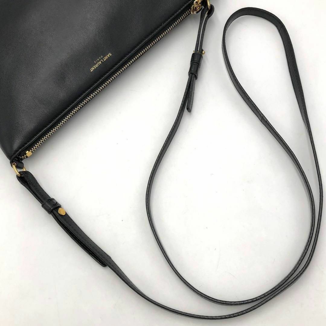 Yves Saint Laurent(イヴサンローラン)の【美品】SAINT LAURENT ショルダーバッグ クロスボディ ブラック レディースのバッグ(ショルダーバッグ)の商品写真